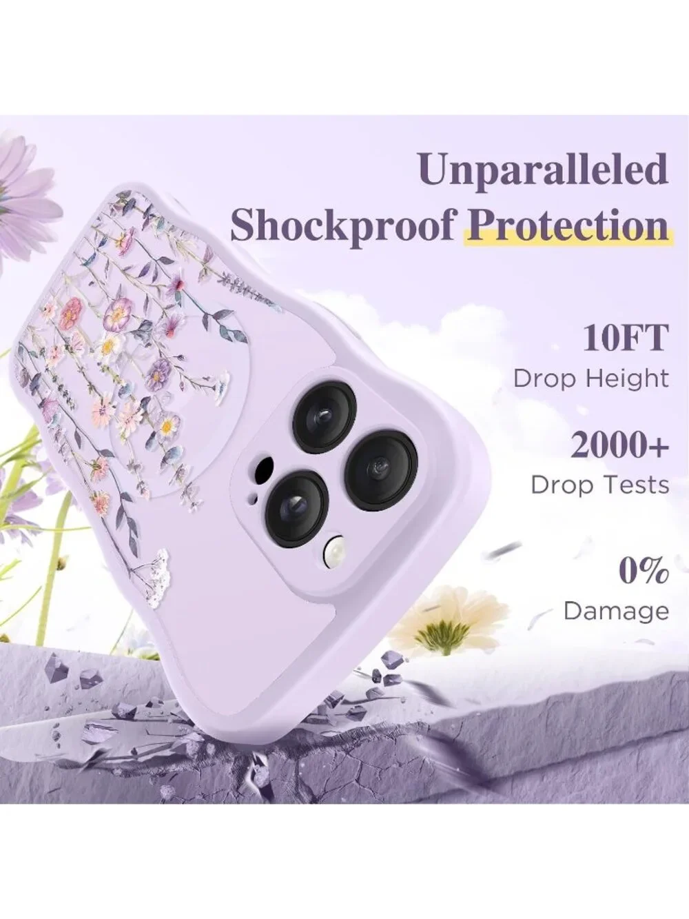 iPhone 14 Pro Floratopia/Colorful Compatible with MagSafe Translucent Case